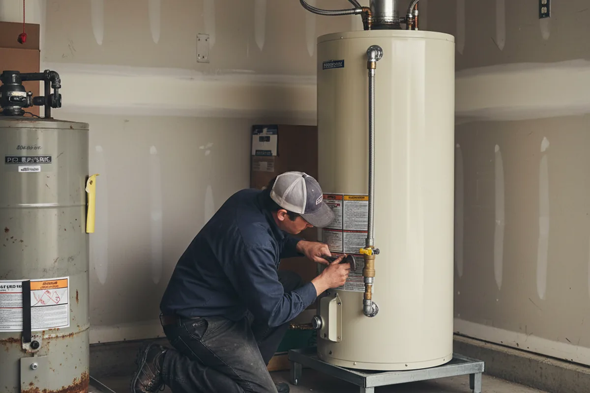 Water heater and shutoff valve replacement in Winlock