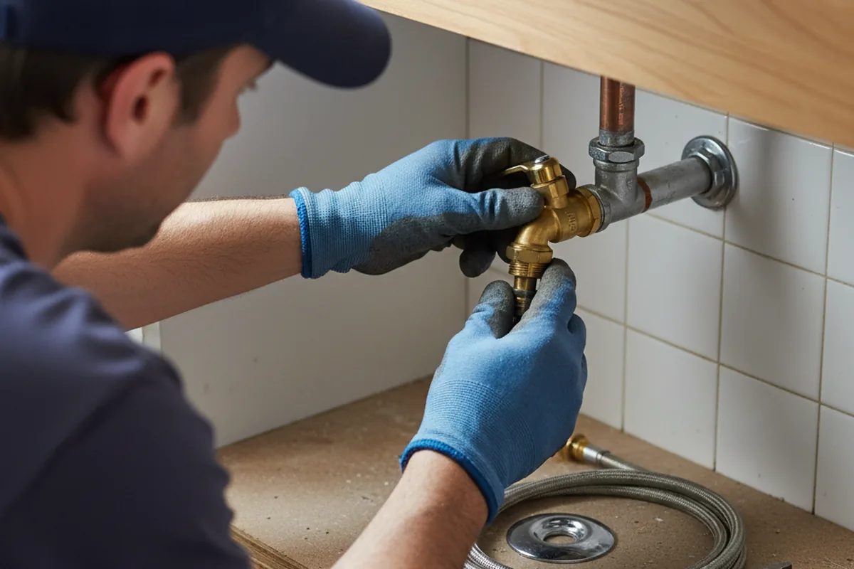 Shutoff valve and fitting work during Emergency Plumbing in Winlock